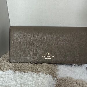 Coach Taupe Leather Wallet